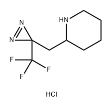 2-{[3-(trifluoromethyl)-3H-diazirin-3-yl]methyl}piperidine hydrochloride Structure