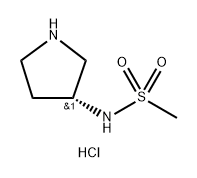 Methanesulfonamide, N-(3R)-3-pyrrolidinyl-, hydrochloride (1:1) 구조식 이미지