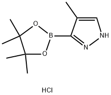4-Methyl-3-(4,4,5,5-tetramethyl-1,3,2-dioxaborolan-2-yl)-1H-pyrazole hydrochloride Structure