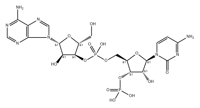 아데닐릴(3'-5')시티딘-3'-포스페이트 구조식 이미지