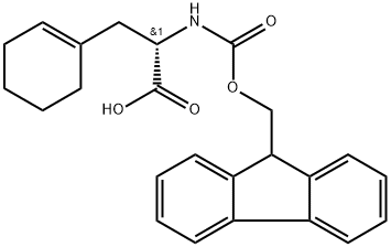 1-Cyclohexene-1-propanoic acid, α-[[(9H-fluoren-9-ylmethoxy)carbonyl]amino]-, (αS)- Structure