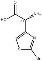 (R)-2-amino-2-(2-bromothiazol-4-yl)aceticacid Structure