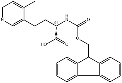 3-Pyridinebutanoic acid, α-[[(9H-fluoren-9-ylmethoxy)carbonyl]amino]-4-methyl-, (αS)- 구조식 이미지