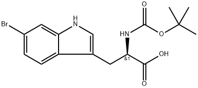 N-Boc-6-bromo-D-tryptophan Structure