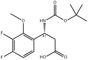 (3R)-3-{[(tert-butoxy)carbonyl]amino}-3-(3,4-difluoro-2-methoxyphenyl)propanoic acid Structure