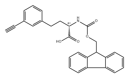 (2S)-4-(3-ethynylphenyl)-2-({[(9H-fluoren-9-yl)methoxy]carbonyl}amino)butanoic acid Structure