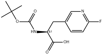 (S)-2-((tert-butoxycarbonyl)amino)-3-(6-fluoropyridin-3-yl)propanoicacid Structure