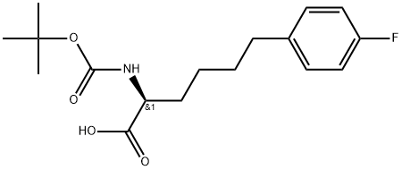 (S)-2-((tert-butoxycarbonyl)amino)-6-(4-fluorophenyl)hexanoicacid 구조식 이미지