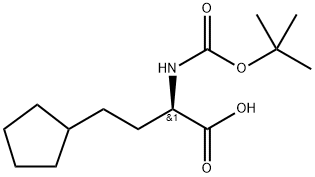 Boc-(S)-2-amino-4-cyclopentylbutanoic acid Structure