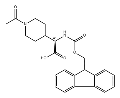 Fmoc-D-(1-Acetyl-piperidyl-4-yl)glycine Structure