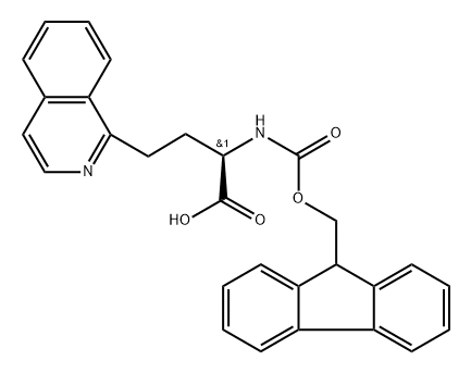 (2R)-2-({[(9H-fluoren-9-yl)methoxy]carbonyl}amino)-4-(isoquinolin-1-yl)butanoic acid Structure