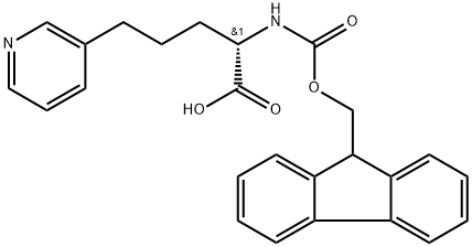 3-Pyridinepentanoic acid, α-[[(9H-fluoren-9-ylmethoxy)carbonyl]amino]-, (αS)- Structure