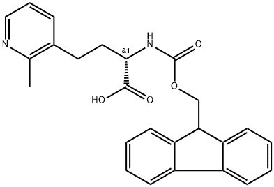 3-Pyridinebutanoic acid, α-[[(9H-fluoren-9-ylmethoxy)carbonyl]amino]-2-methyl-, (αS)- Structure