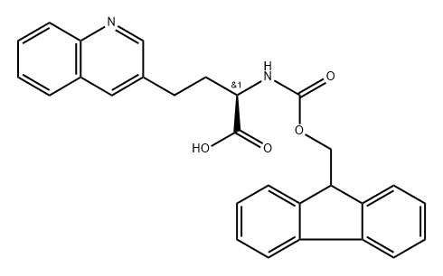 (2R)-2-({[(9H-fluoren-9-yl)methoxy]carbonyl}amino)-4-(quinolin-3-yl)butanoic acid Structure