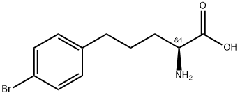 Benzenepentanoic acid, α-amino-4-bromo-, (αS)- Structure