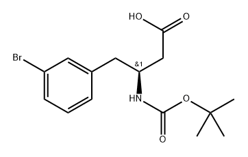 Benzenebutanoic acid, 3-bromo-β-[[(1,1-dimethylethoxy)carbonyl]amino]-, (βS)- Structure