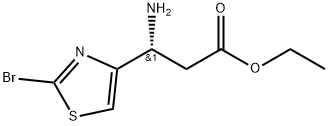 ethyl(R)-3-amino-3-(2-bromothiazol-4-yl)propanoate Structure