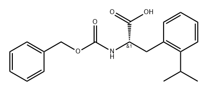 (R)-2-Benzyloxycarbonylamino-3-(2-isopropyl-phenyl)-propionic acid 구조식 이미지