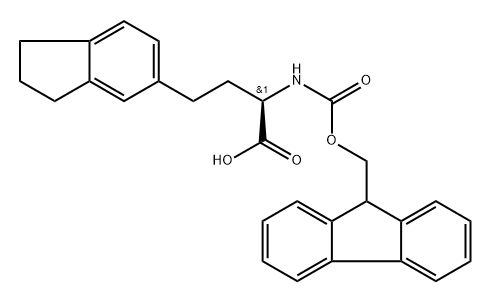 (R)-2-(Fmoc-amino)-4-(indan-5-yl)butanoic acid Structure