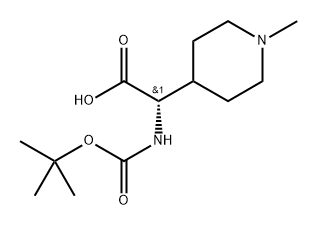 (S)-2-((tert-butoxycarbonyl)amino)-2-(1-methylpiperidin-4-yl)acetic acid Structure