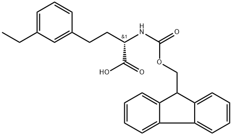 Benzenebutanoic acid, 3-ethyl-α-[[(9H-fluoren-9-ylmethoxy)carbonyl]amino]-, (αS)- Structure