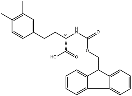 Benzenebutanoic acid, α-[[(9H-fluoren-9-ylmethoxy)carbonyl]amino]-3,4-dimethyl-, (αS)- Structure