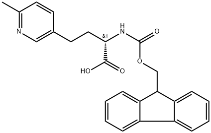 3-Pyridinebutanoic acid, α-[[(9H-fluoren-9-ylmethoxy)carbonyl]amino]-6-methyl-, (αS)- Structure