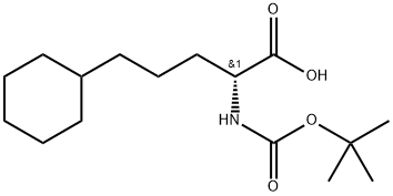 Cyclohexanepentanoic acid, α-[[(1,1-dimethylethoxy)carbonyl]amino]-, (αR)- Structure