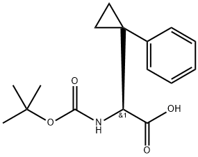 (S)-tert-Butoxycarbonylamino-(1-phenyl-cyclopropyl)-acetic acid Structure