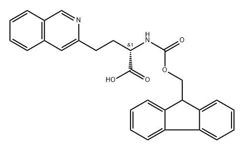 3-Isoquinolinebutanoic acid, α-[[(9H-fluoren-9-ylmethoxy)carbonyl]amino]-, (αS)- Structure