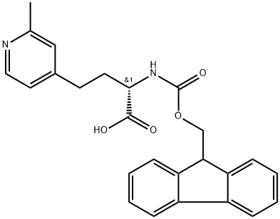 4-Pyridinebutanoic acid, α-[[(9H-fluoren-9-ylmethoxy)carbonyl]amino]-2-methyl-, (αS)- Structure