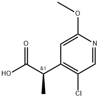 (2R)-2-(5-chloro-2-methoxypyridin-4-yl)propanoic acid Structure