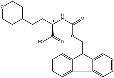 (R)-2-(Fmoc-amino)-4-(tetrahydropyran-4-yl)butanoic acid Structure