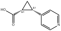 (1R,2S)-2-Pyridin-4-yl-cyclopropanecarboxylic acid Structure