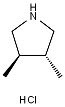 Pyrrolidine, 3,4-dimethyl-, hydrochloride (1:1), (3R,4R)- Structure