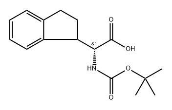 (2R)-2-{[(tert-butoxy)carbonyl]amino}-2-(2,3-dihyd
ro-1H-inden-1-yl)acetic acid Structure