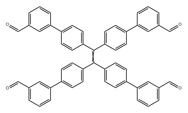 Tetrakis(3-formaldehydebiphenyl)ethylene Structure