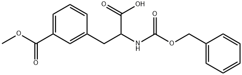 3-(2-Benzyloxycarbonylamino-2-carboxy-ethyl)-benzoic acid methyl ester Structure