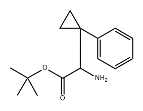 Amino-(1-phenyl-cyclopropyl)-acetic acid tert-butyl ester Structure