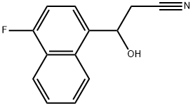 4-Fluoro-β-hydroxy-1-naphthalenepropanenitrile Structure