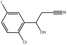 2-Chloro-β-hydroxy-5-iodobenzenepropanenitrile Structure