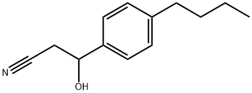 4-Butyl-β-hydroxybenzenepropanenitrile Structure