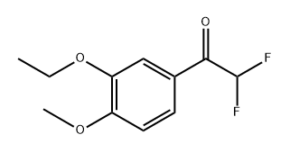 1-(3-Ethoxy-4-methoxyphenyl)-2,2-difluoroethanone Structure
