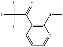 2,2,2-Trifluoro-1-(2-(methylthio)pyridin-3-yl)ethanone Structure