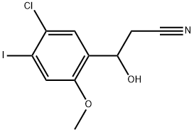 5-Chloro-β-hydroxy-4-iodo-2-methoxybenzenepropanenitrile Structure