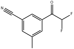 3-(2,2-difluoroacetyl)-5-methylbenzonitrile Structure