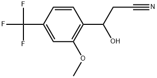 β-Hydroxy-2-methoxy-4-(trifluoromethyl)benzenepropanenitrile Structure