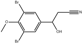 3,5-Dibromo-β-hydroxy-4-methoxybenzenepropanenitrile Structure