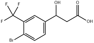 3-(4-Bromo-3-(trifluoromethyl)phenyl)-3-hydroxypropanoic acid Structure