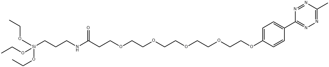 Methyltetrazine-PEG5-triethoxysilane Structure